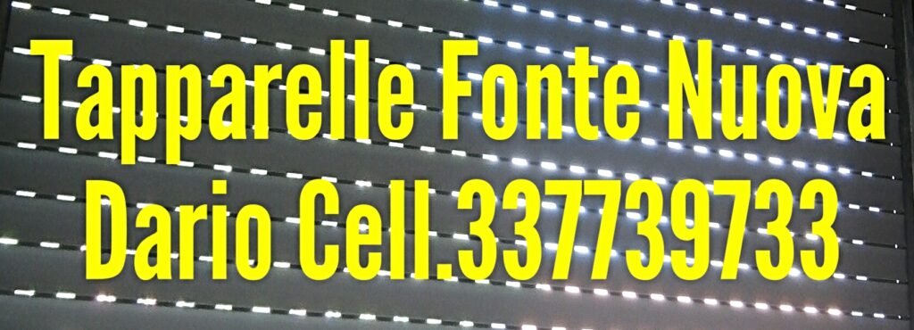 RIPARAZIONE SERRANDE FONTE NUOVA ROMA cell.337739733 Dario