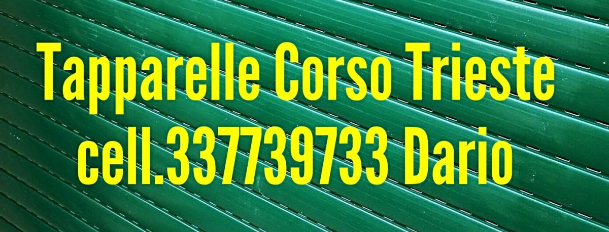 Riparazione serrande tapparelle elettriche Corso Trieste cell 337739733 Dario