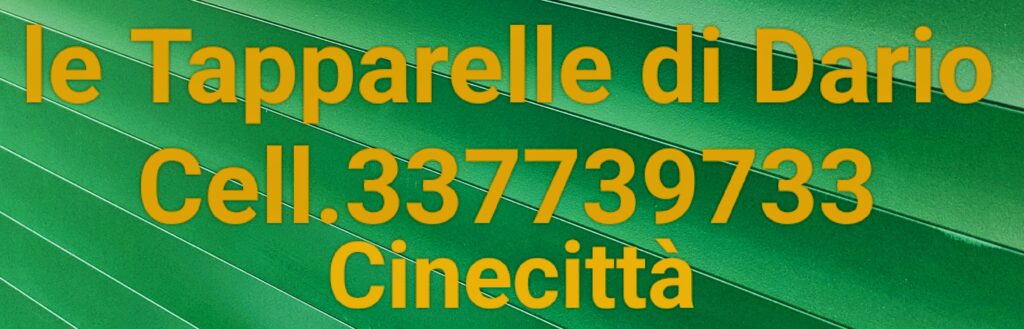 Le tapparelle di Dario cell 337739733 CINECITTA'