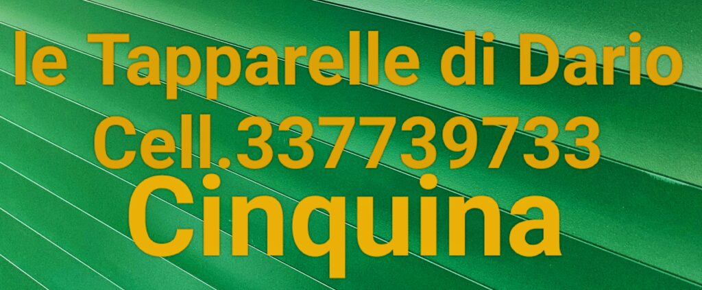 Le tapparelle di Dario cell 337739733 CINQUINA