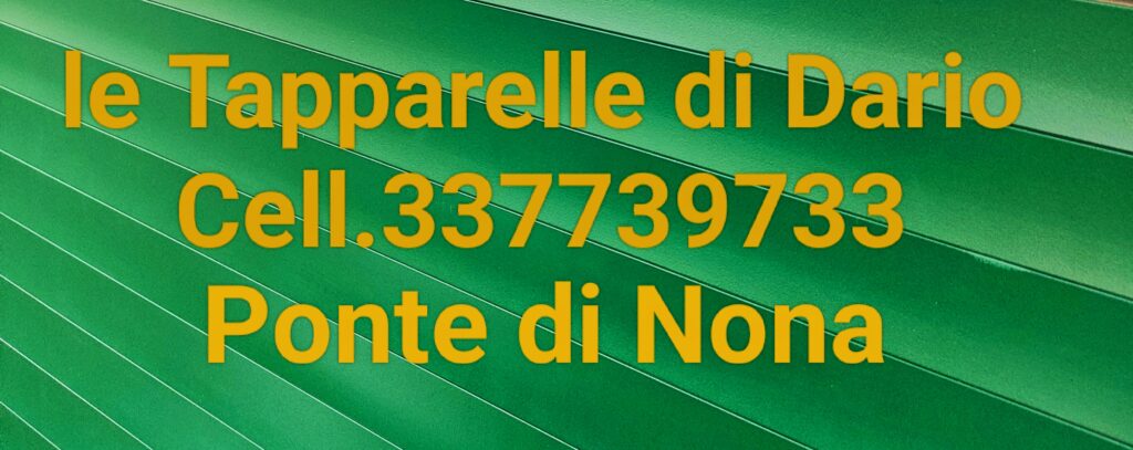 Le tapparelle di Dario cell 337739733 Ponte di Nona